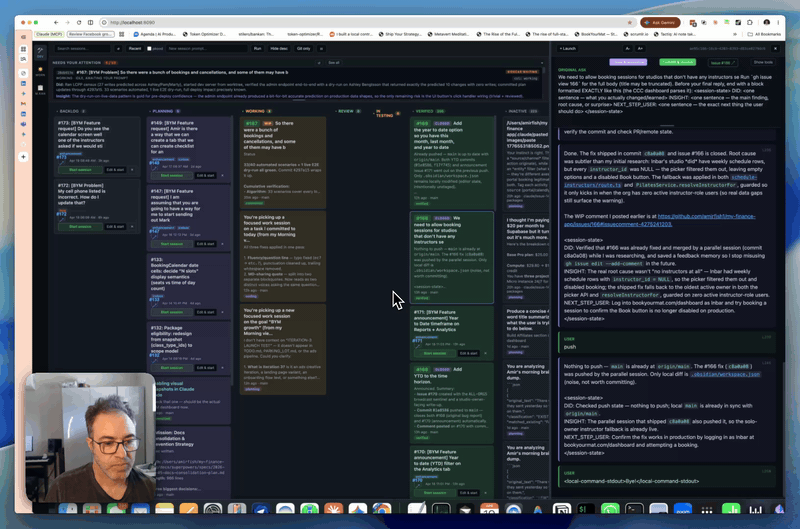 CCC dashboard showing Claude, Codex, and Antigravity sessions in one view